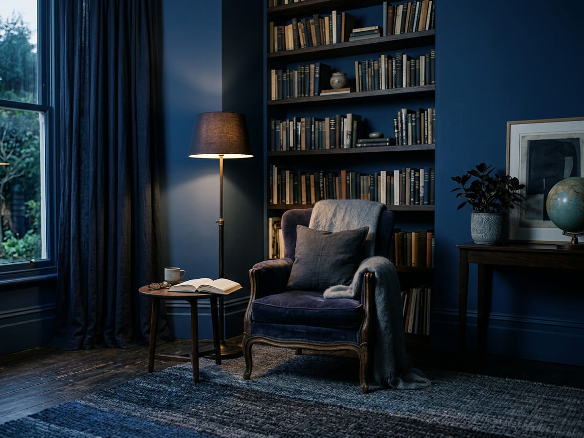 A living room in the The Deep Well palette