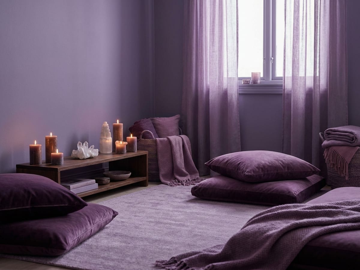 A living room in the The Mystic palette